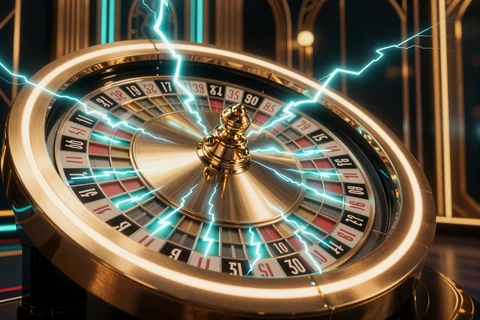 Lightning Roulette mit goldenen Blitzen und Multiplikatoren bei Betsson