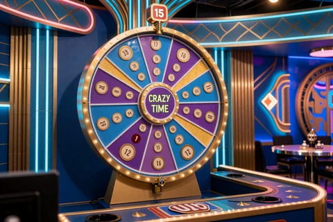 Buntes Crazy Time Money-Wheel im Betsson Live Casino online